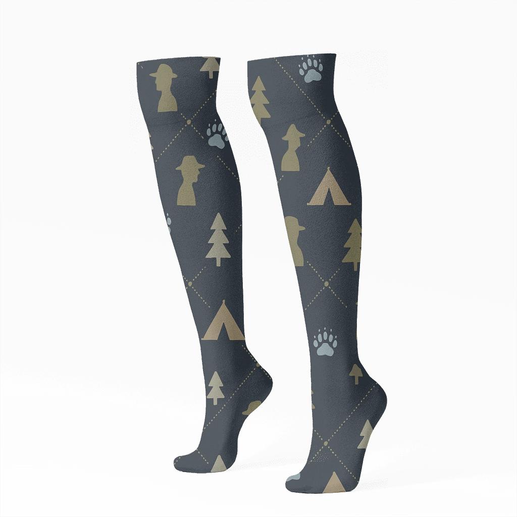 Park-ranger Wilderness Constellation Pattern personalized knee-high socks