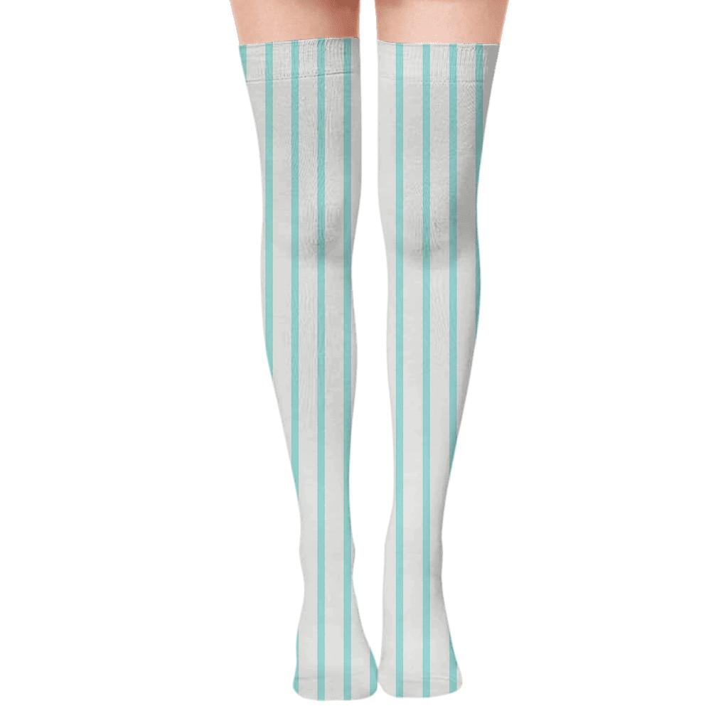 Fine Prism Stripes stylish fashion over-the-knee socks
