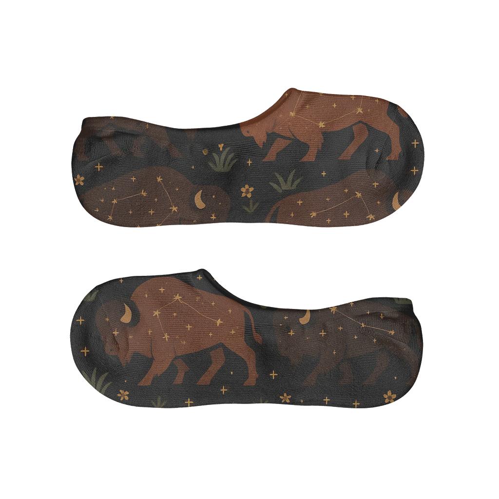 Bison Constellation Prairie Pattern anti-slip no-show socks
