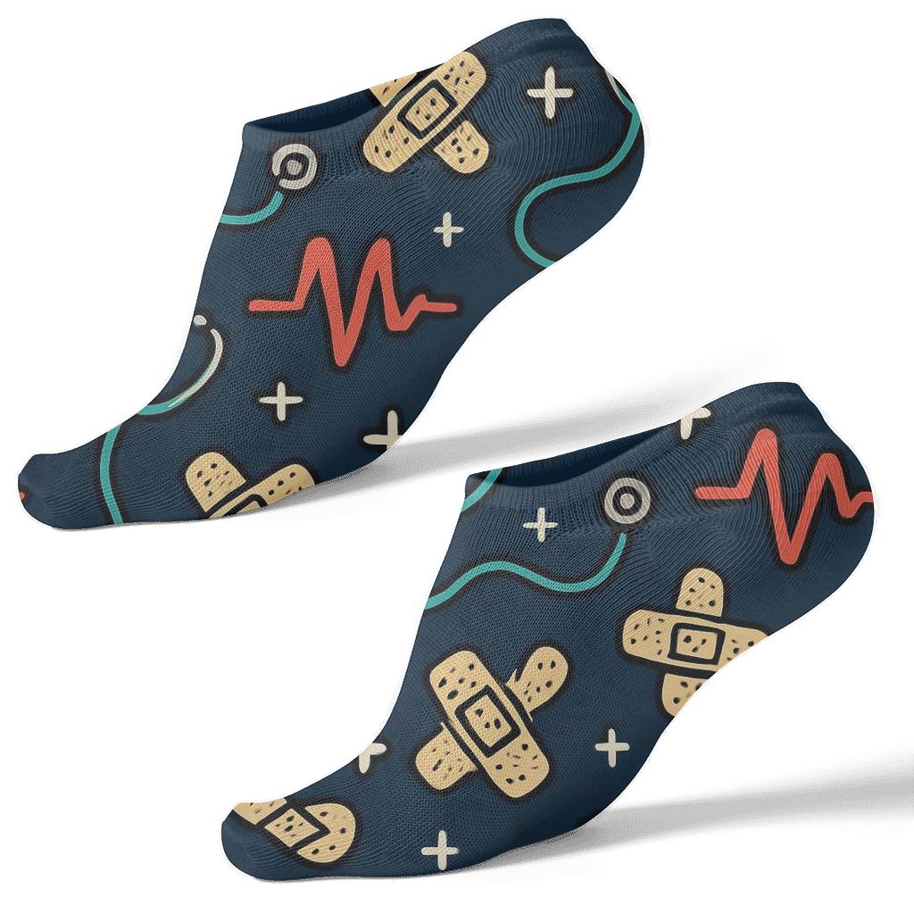 Doctor Nightshift Stethoscope Constellation Pattern Ankle Length Socks