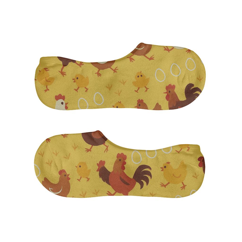 Barnyard Parade With Chicken Confetti Band comfortable invisible socks
