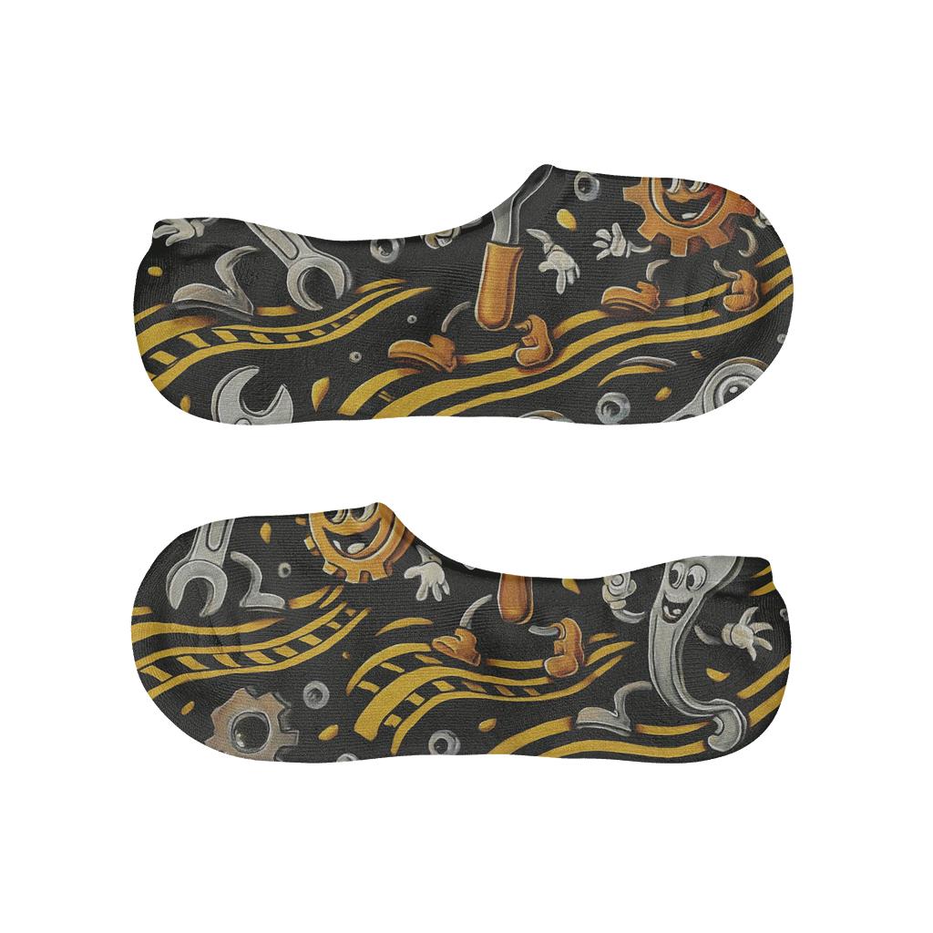 Gearstream Pattern Mechanic Edition anti-slip no-show socks