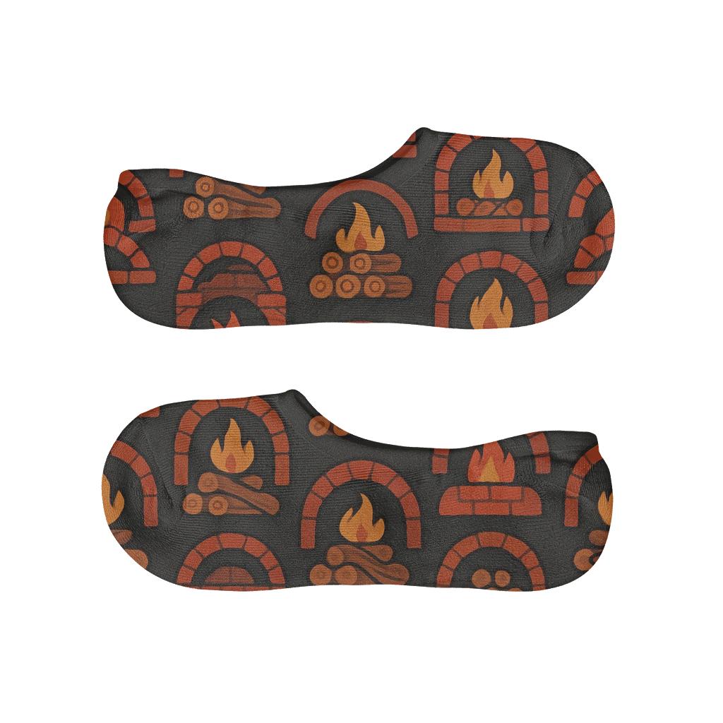 Ember Lattice With Fireplace Motifs comfortable invisible socks