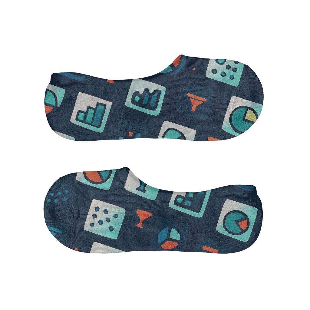 Data Analyst Metric Confetti Grid comfortable invisible socks