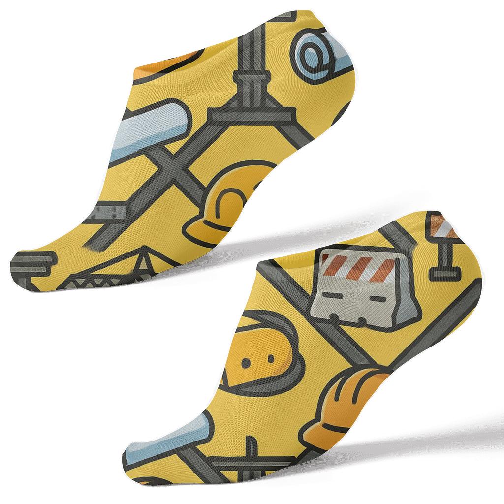 Civil Engineer Blueprint Beam Parade unique graphic ankle socks