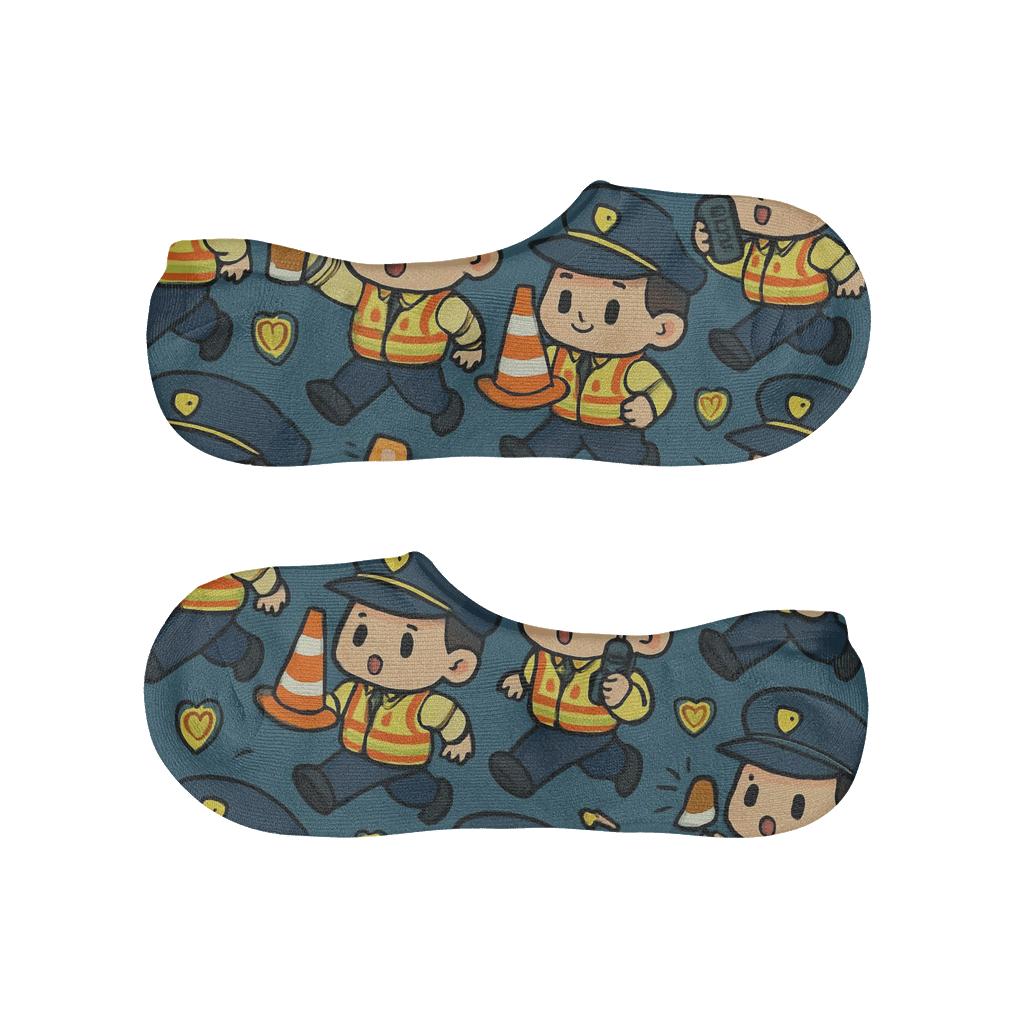 Caffeinated Checkpoint Parade With Security Guard Vibes comfortable invisible socks