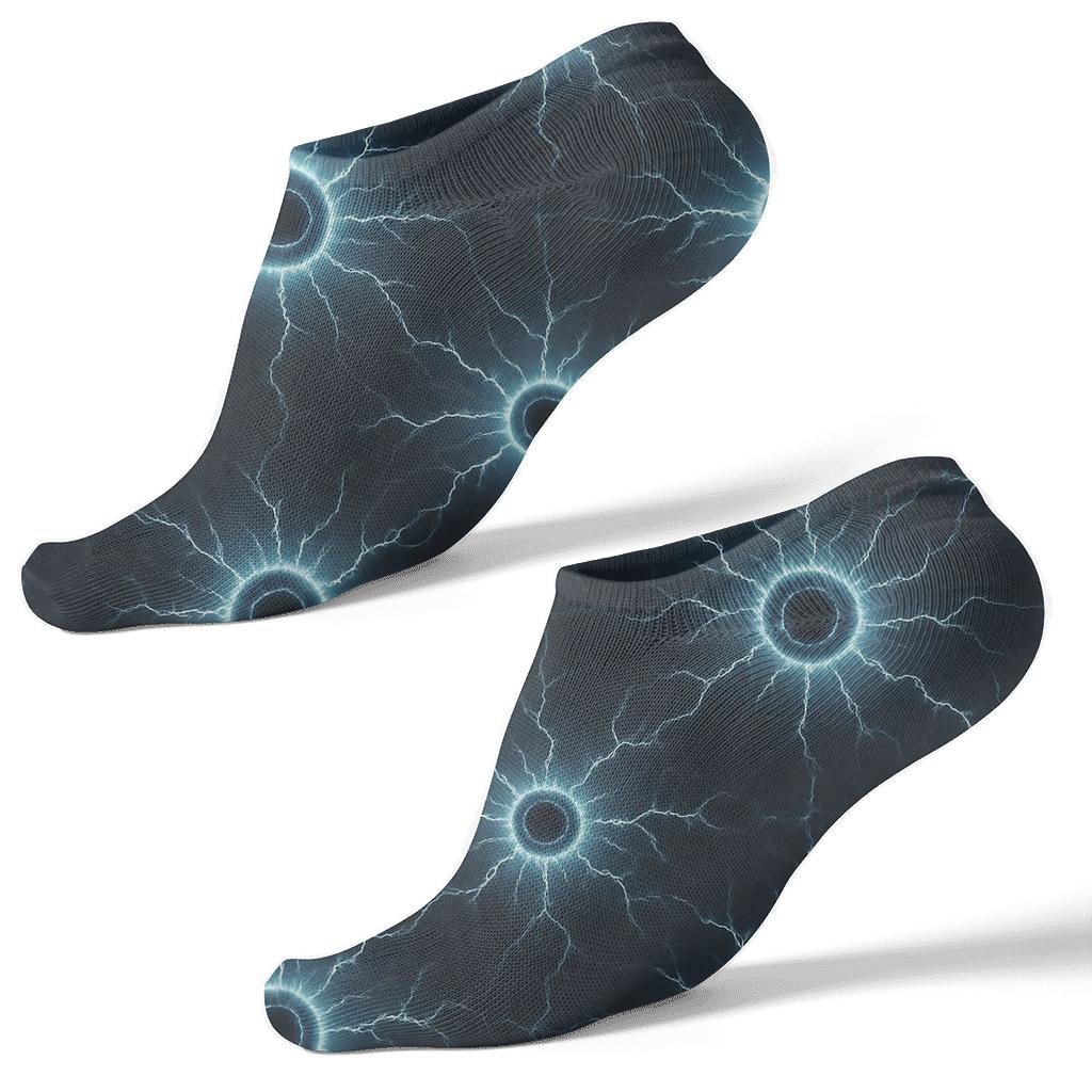 Radial Thunderburst Halo Tessellation custom ankle socks