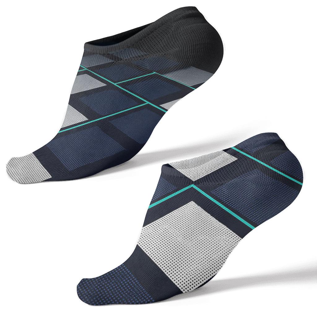 Orbital Grid Check Cascade custom ankle socks
