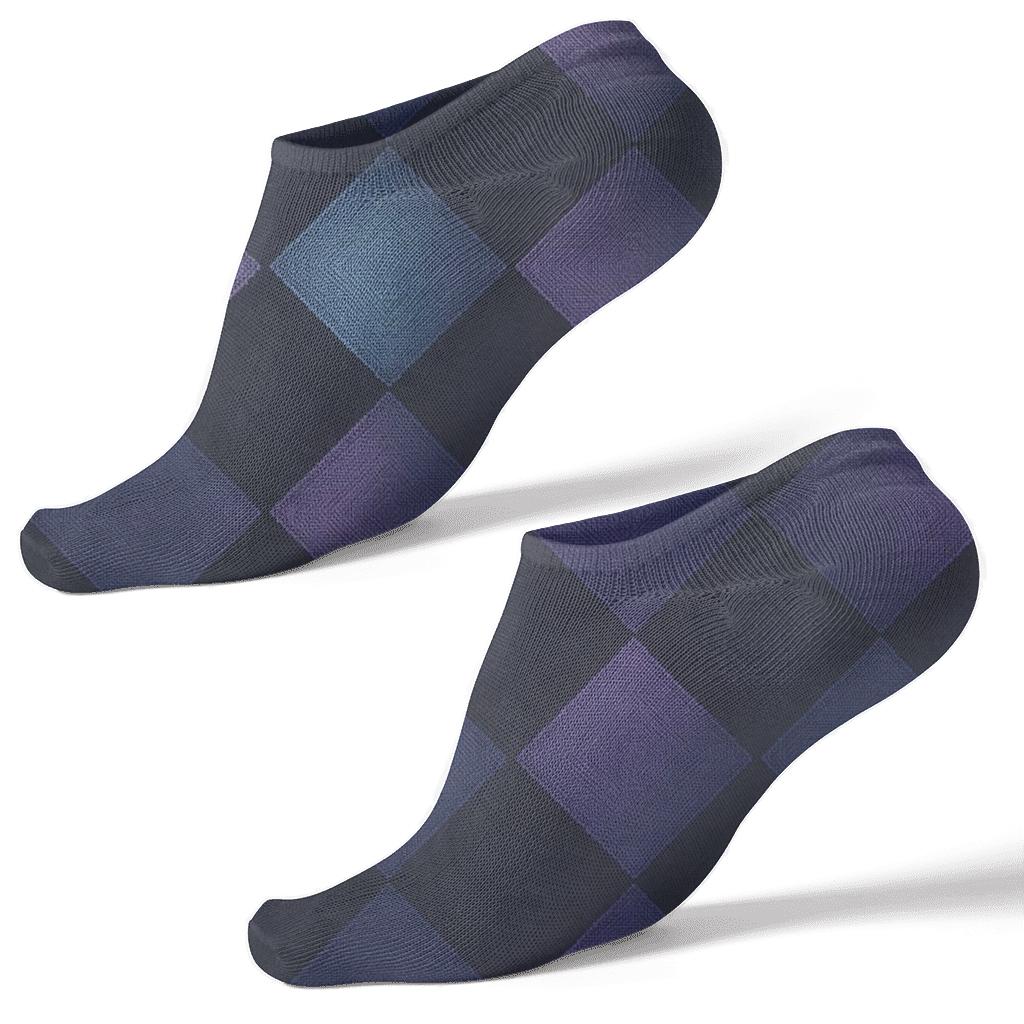 Nebula Diamond Micro Check Veil soft everyday ankle socks