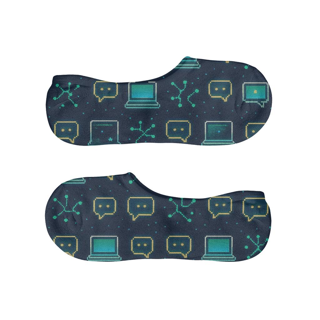 It Support Specialist Circuit Galaxy Grid trendy no-show sock styles