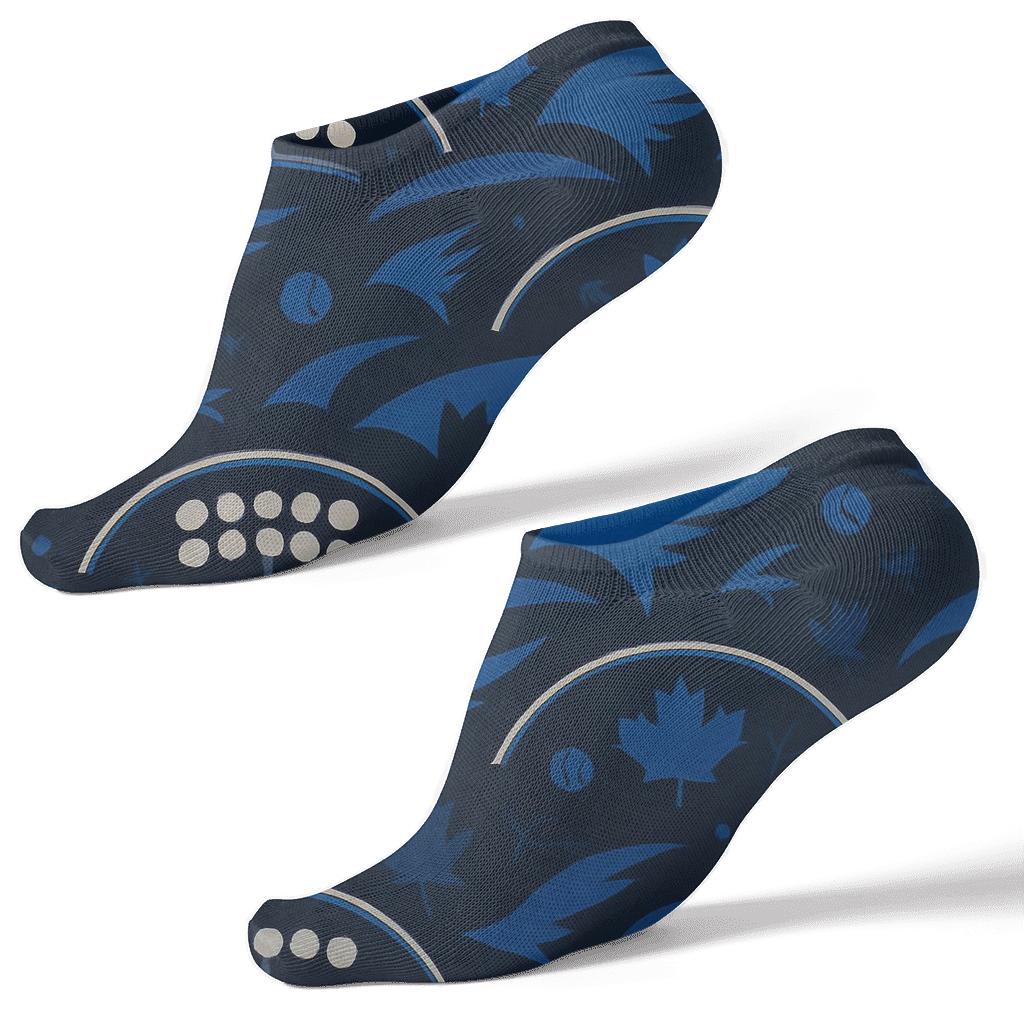 Stadium Arc Lights With Blue Jays Wing Echo designer print ankle socks