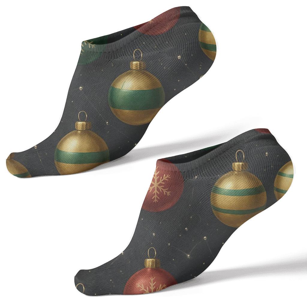 Twinkling Bauble Constellation Holiday Pattern designer print ankle socks