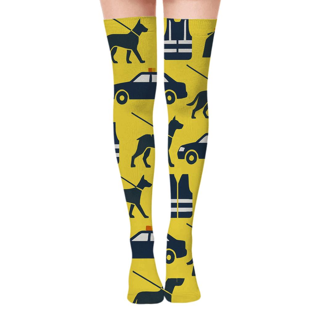Patrol Parade Pattern Security Guard Edition custom over-the-knee socks