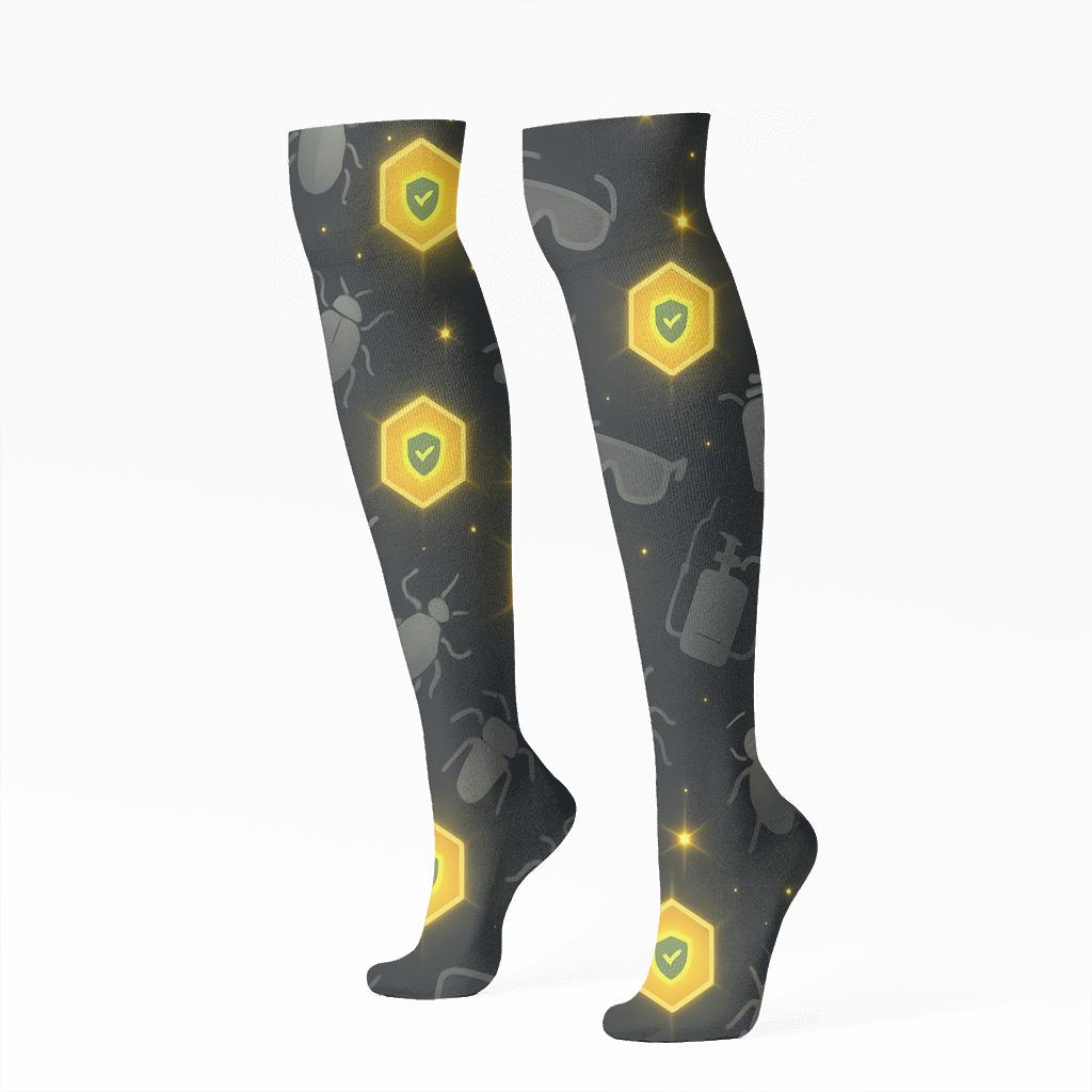 Nebula Network For Pest Control Technician Patterns custom knee-high socks