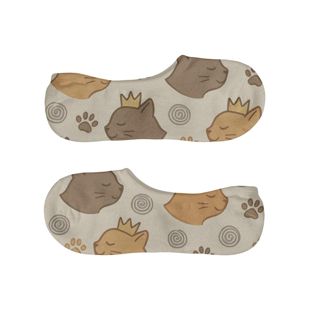 Nebula Crown Cat Parade Pattern trendy no-show sock styles