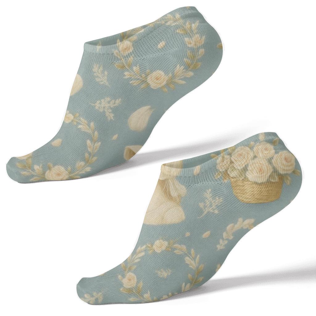 Pastoral Crown Garland With Mary Motifs custom ankle socks