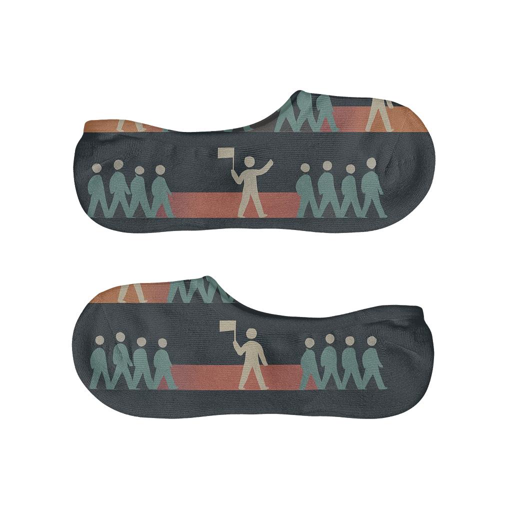 Sunset Promenade Pattern Tour Guide comfortable low-cut socks