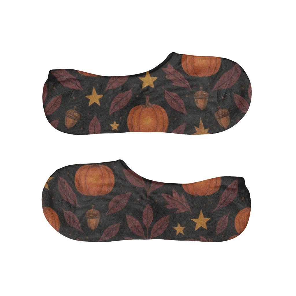 Midnight Pumpkin Patch Constellation comfortable low-cut socks