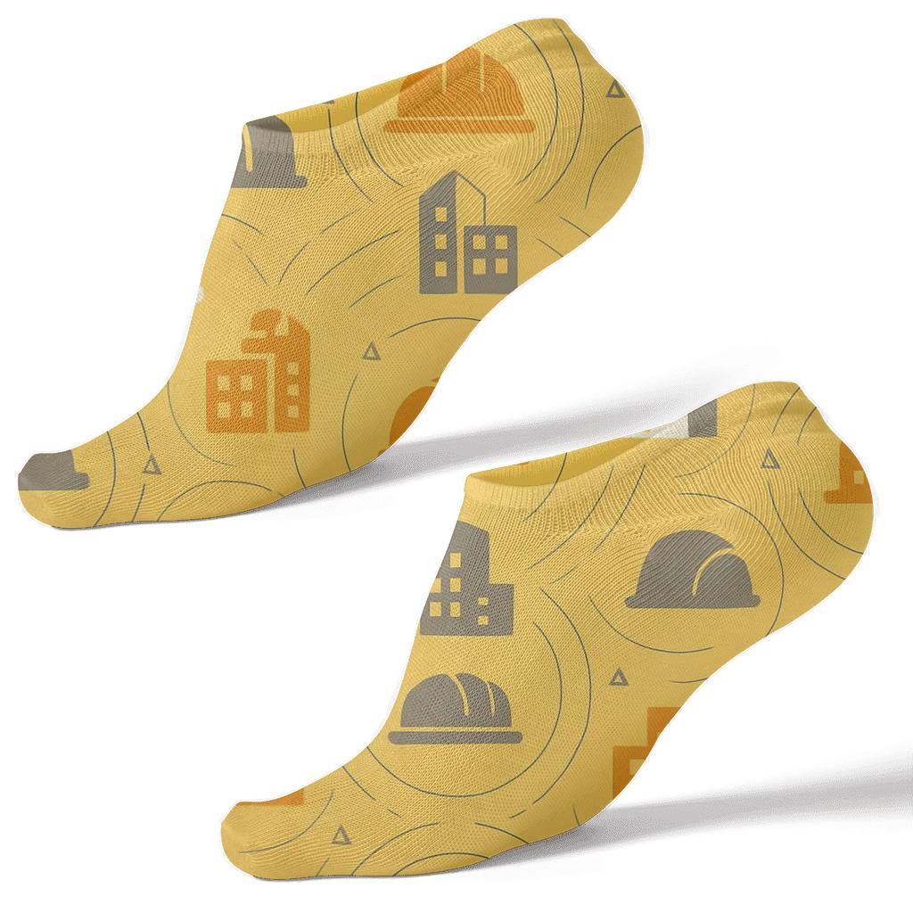 Hard Hat Galaxy Ring For Skyline Construction Worker Pattern custom ankle socks