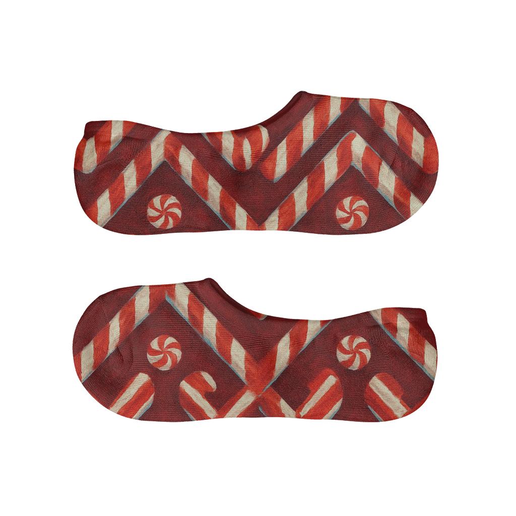Starlit Chevron Starfield-Candy Canes Wave trendy no-show sock styles