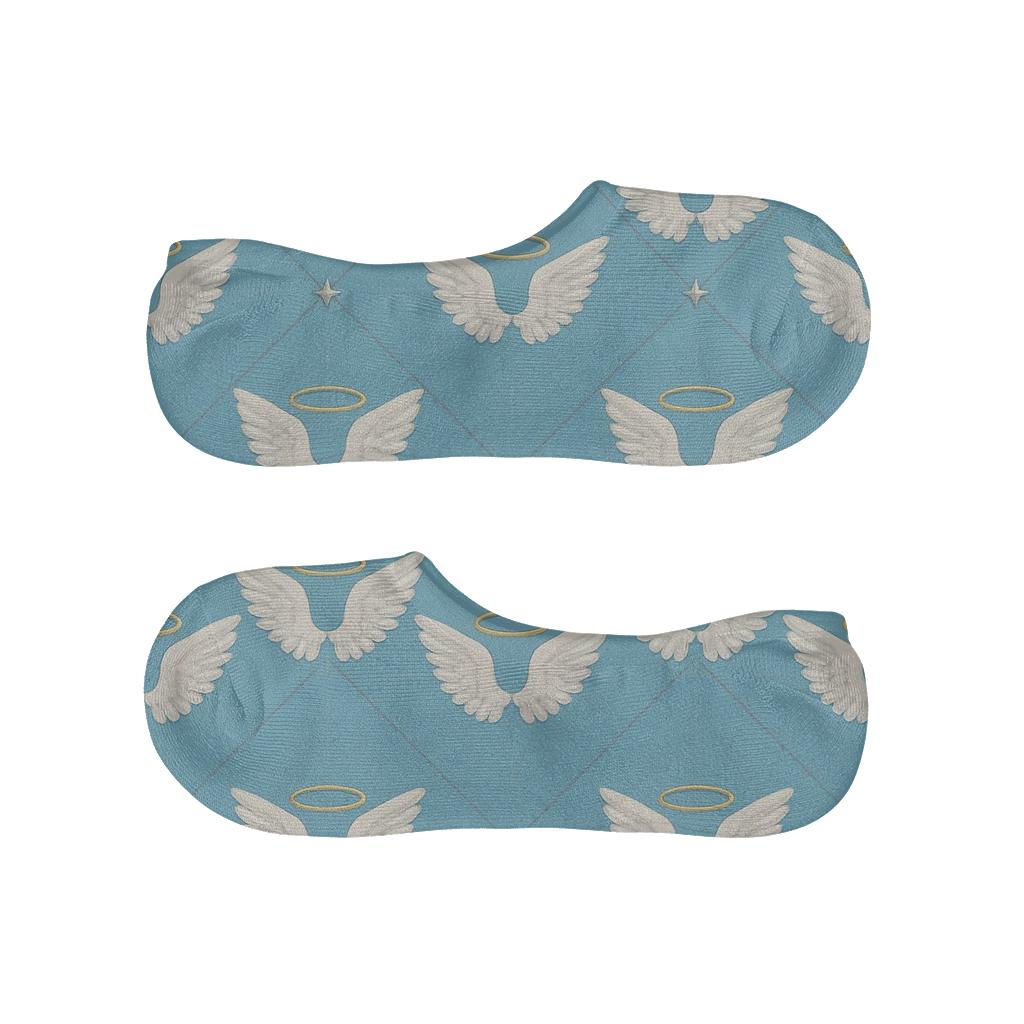 Angel Wing Halo Lattice breathable seamless no-show sockscustom no-show socks