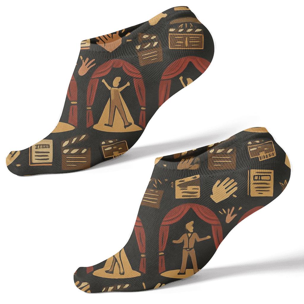 Actor Spotlight Curtain Lattice comfortable cotton ankle socks