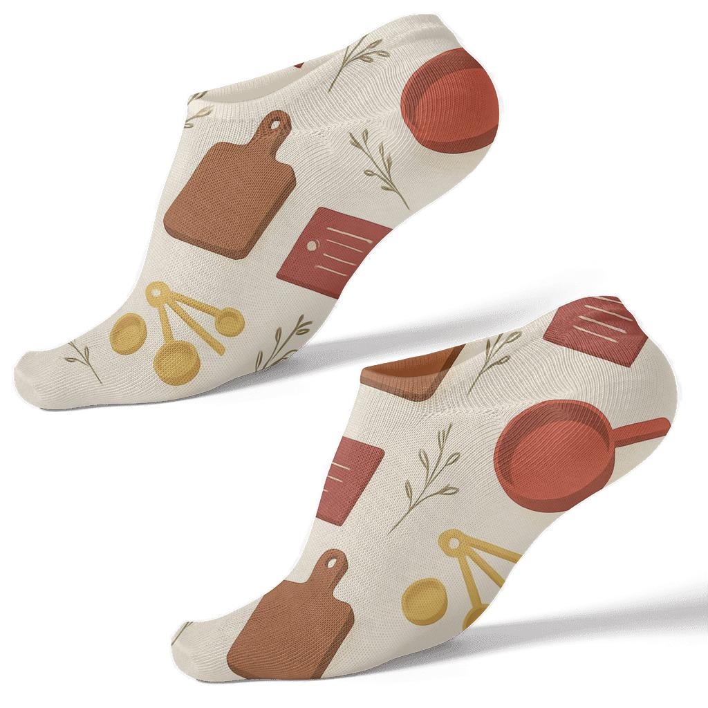 Nebula Pantry Pattern Chef Edition trendy patterned ankle socks