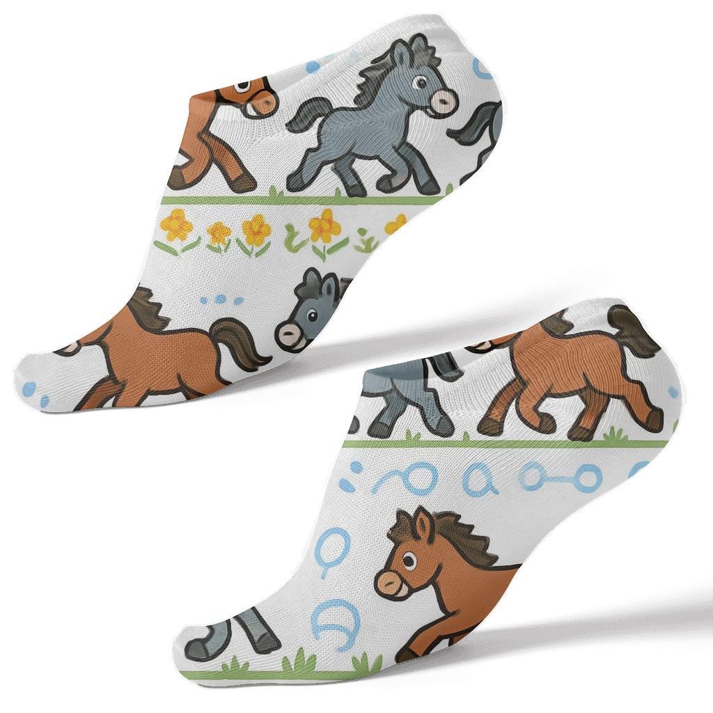 Pasture Garland Stripe Donkey Edition trendy patterned ankle socks