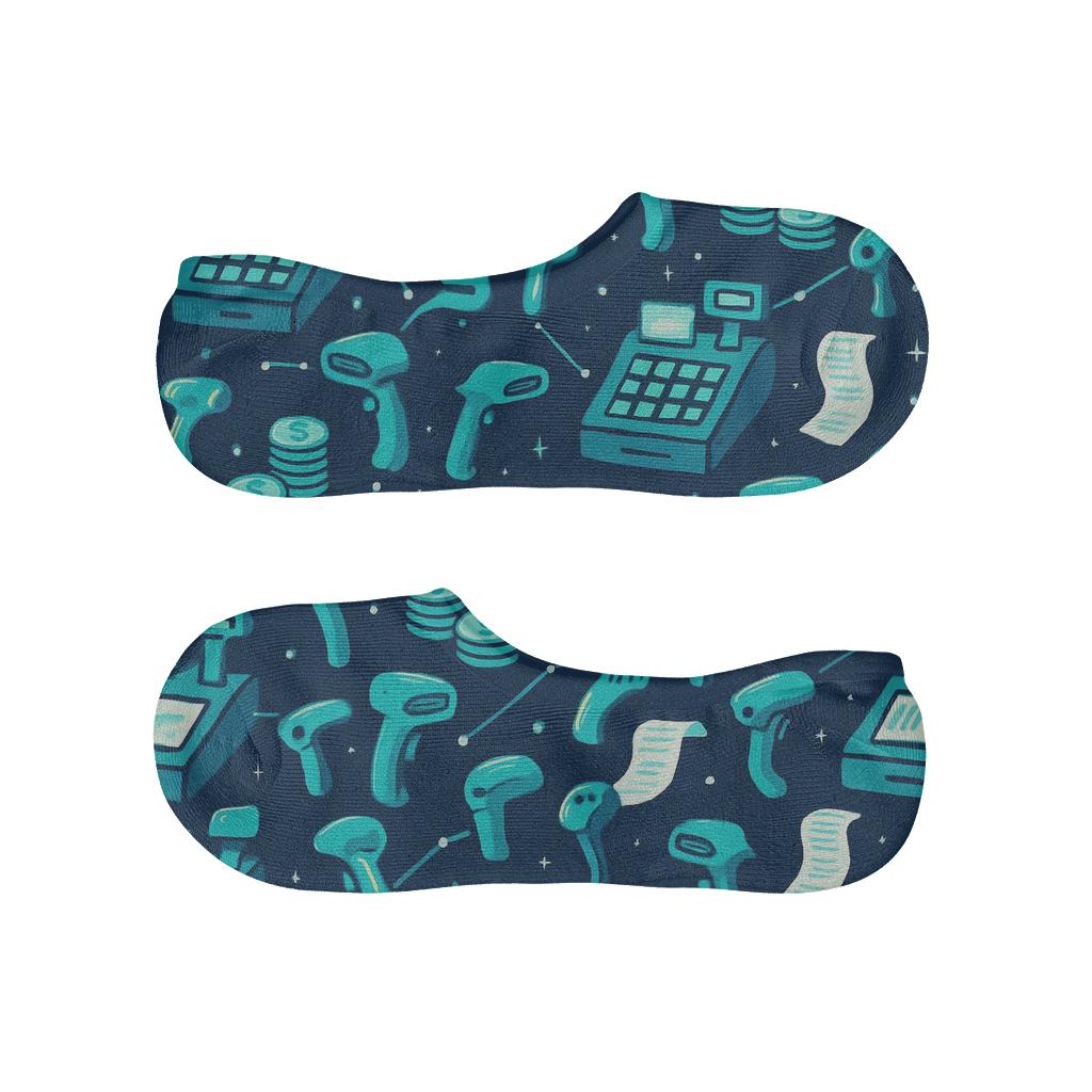 Cashier Checkout Constellation Pattern breathable no-show socks
