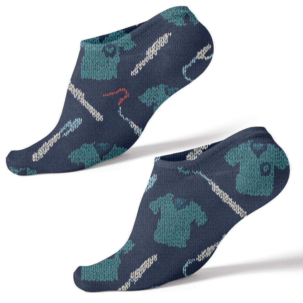 Surgeon Stitch Rhythm Knitted Pattern premium sports ankle socks