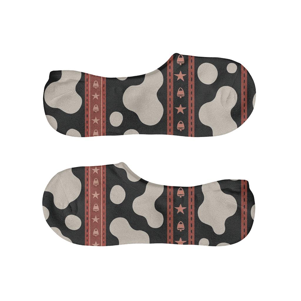 Midnight Bandana Cow Spot Stripe unique hidden socks