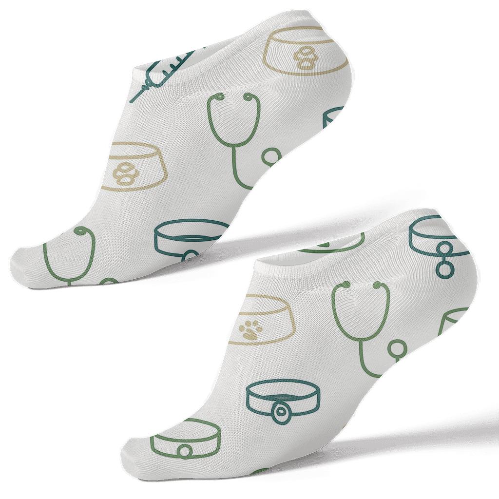 Playful Tool Scatter Pattern Veterinarian unique graphic ankle socks