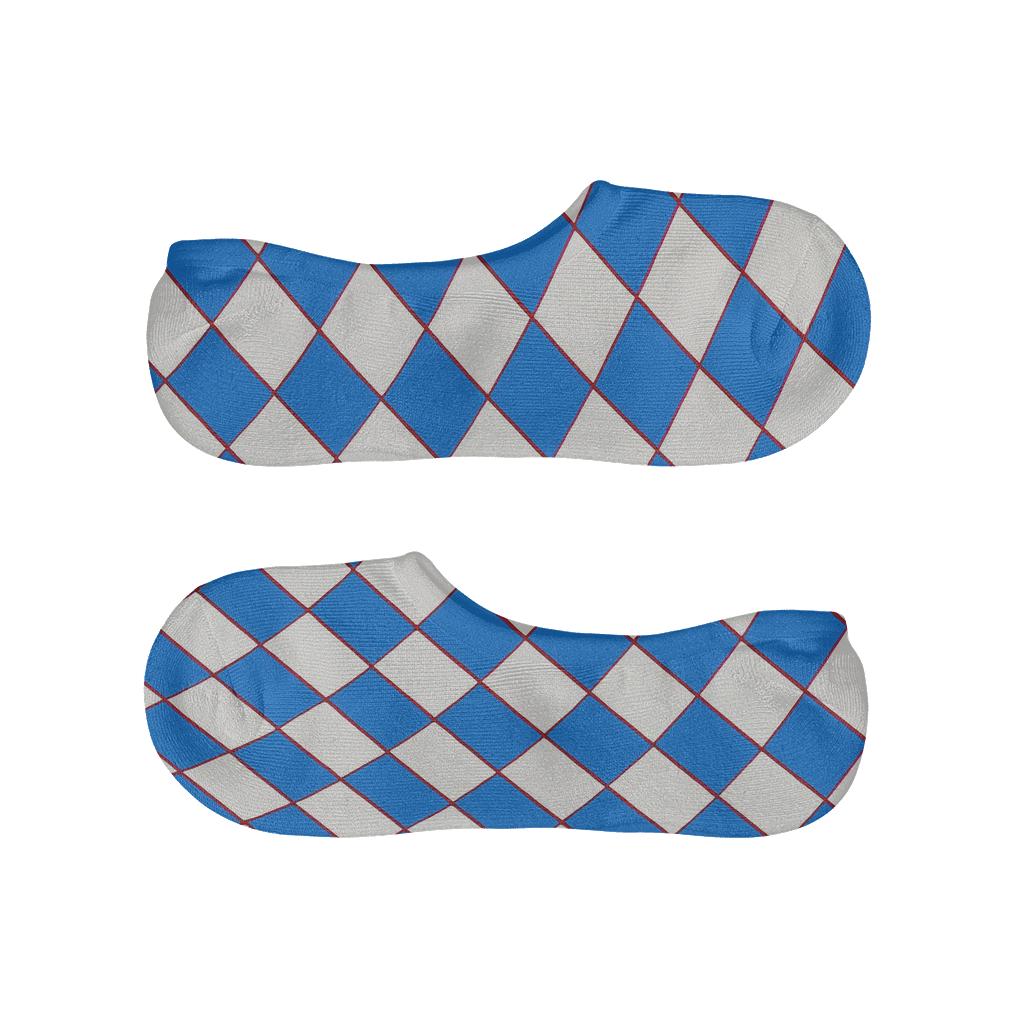 Prismatic Diagonal Check Cascade low cut no-show socks