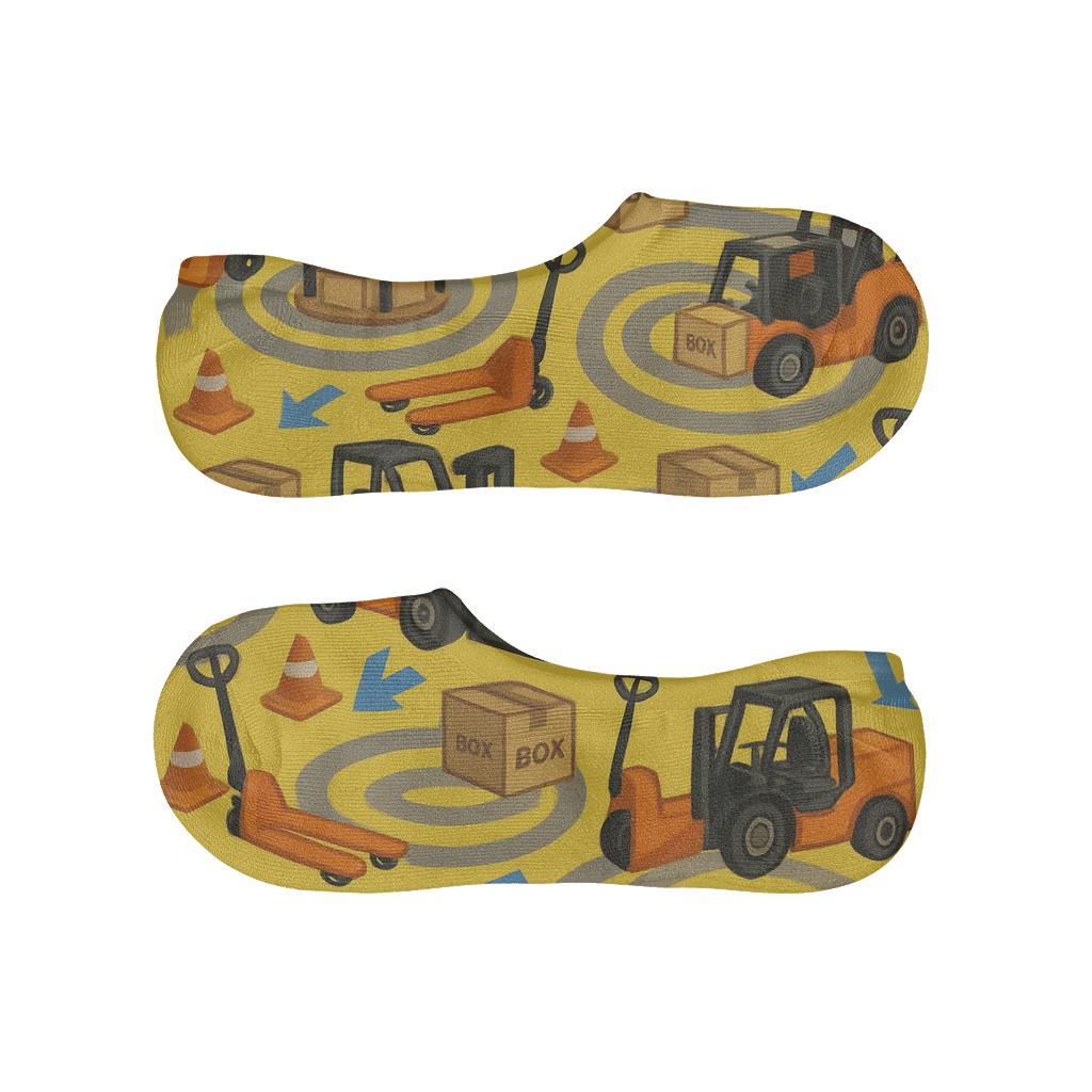 Warehouse Worker Galaxy Pallet Jack Parade custom no-show socks