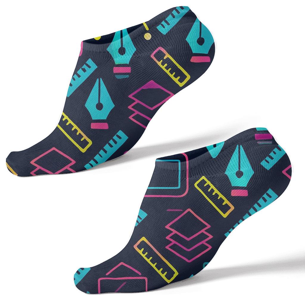 Tool Tessellation Nebula For Creatives Graphic Designer unique graphic ankle socks