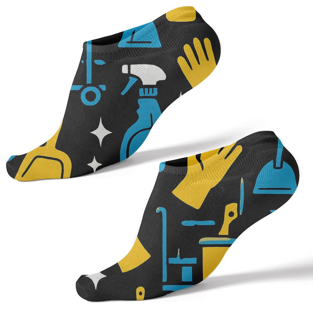 Midnight Tools Mosaic Janitor stylish athletic ankle socks