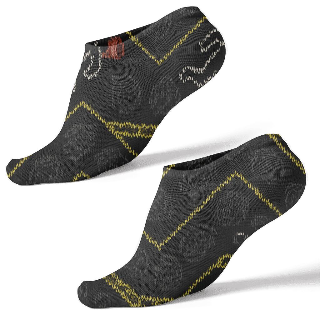 Crime Scene Investigator Forensic Chalk Outline Chevron stylish athletic ankle socks