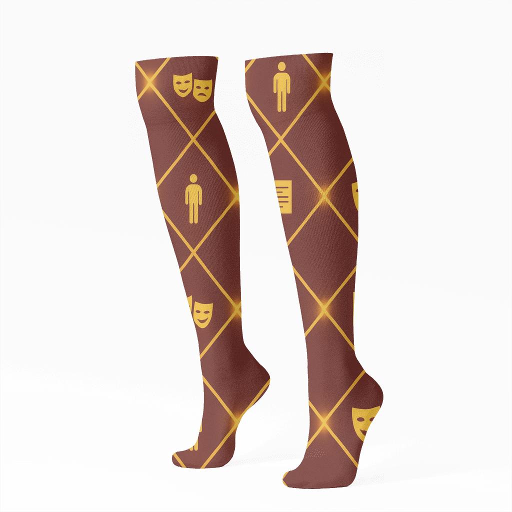 Actor-Theatre Spotlight Lattice custom knee-high socks