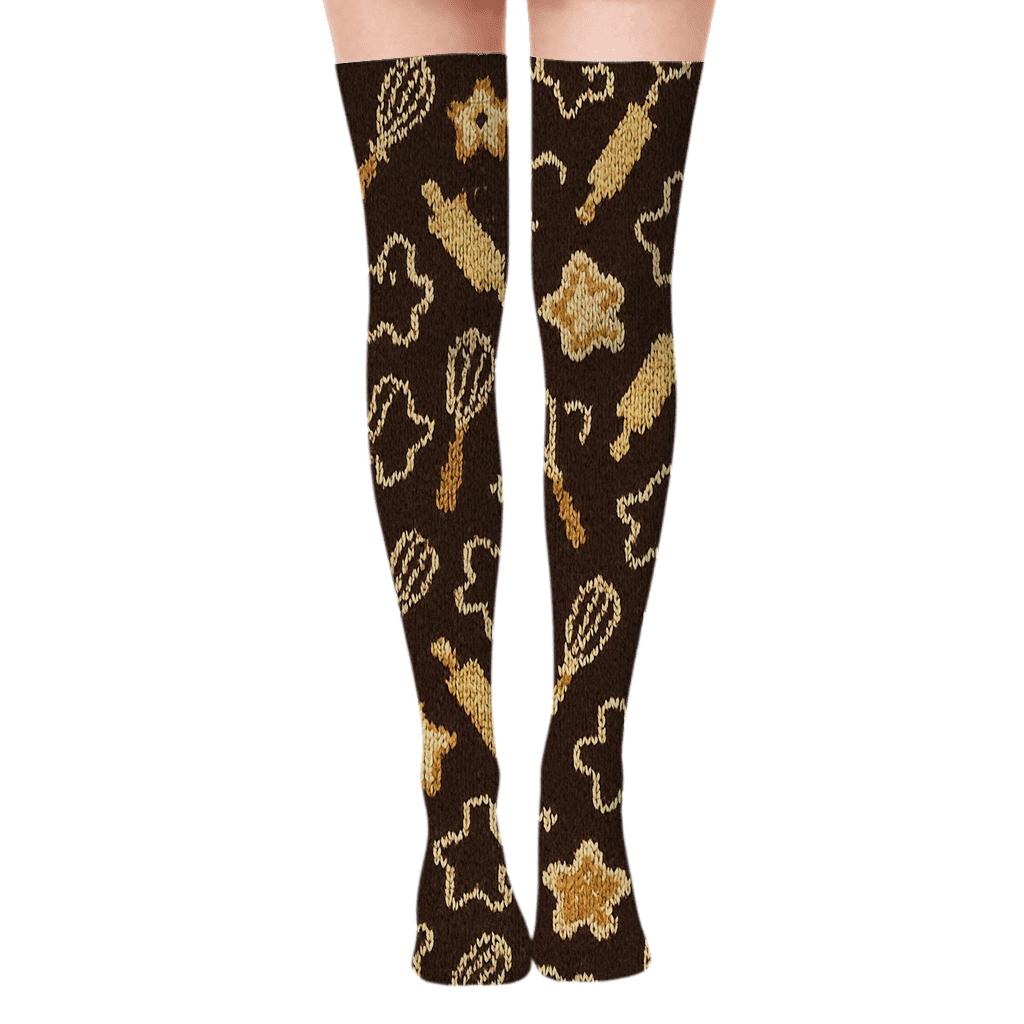 Baker Constellation Cookie Tools trendy patterned over-the-knee socks