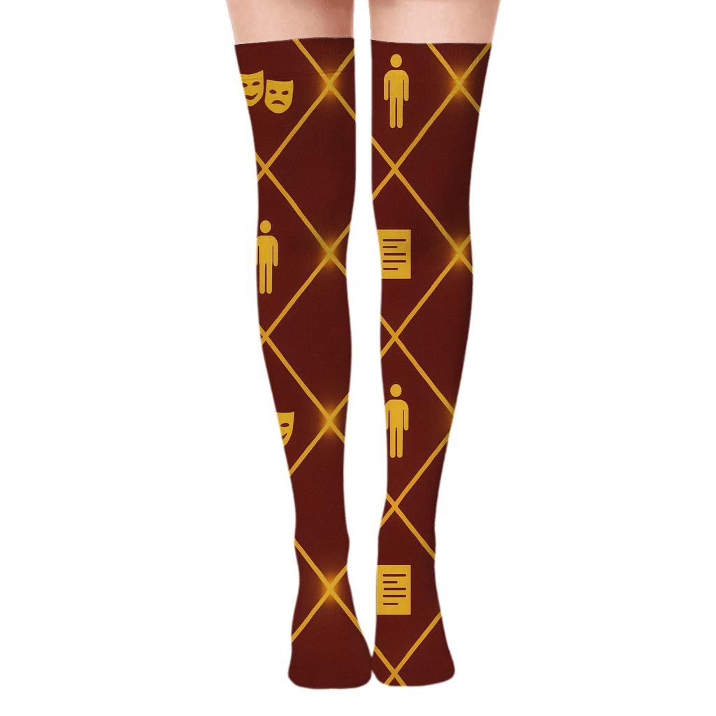 Actor-Theatre Spotlight Lattice soft everyday over-the-knee socks