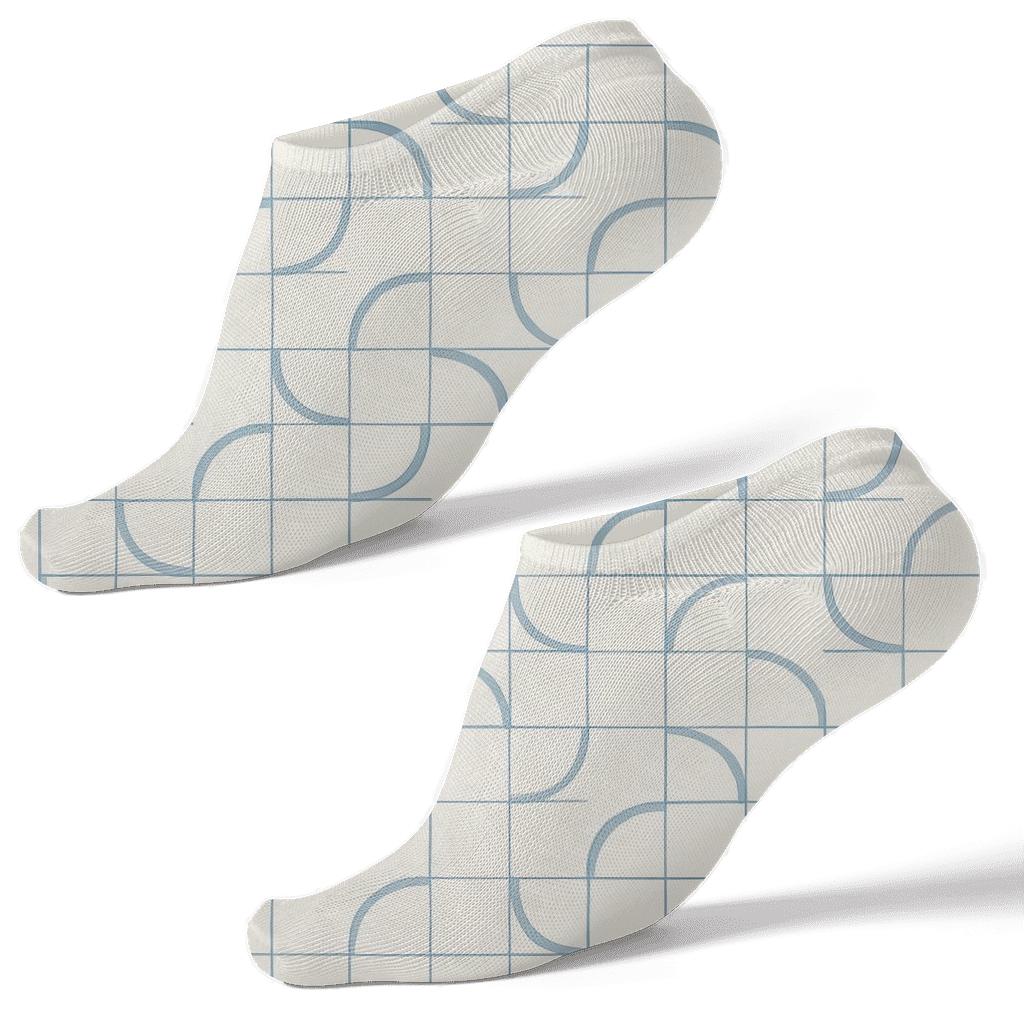 Orbital Segment Tiles personalized ankle socks