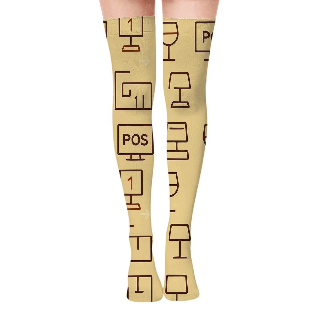 Service Flow Blueprint Pattern Restaurant Manager Edition premium cozy over-the-knee socks