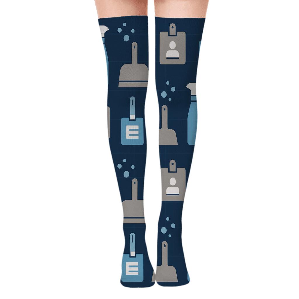Celestial Tools For Custodian Pattern Array personalized over-the-knee socks
