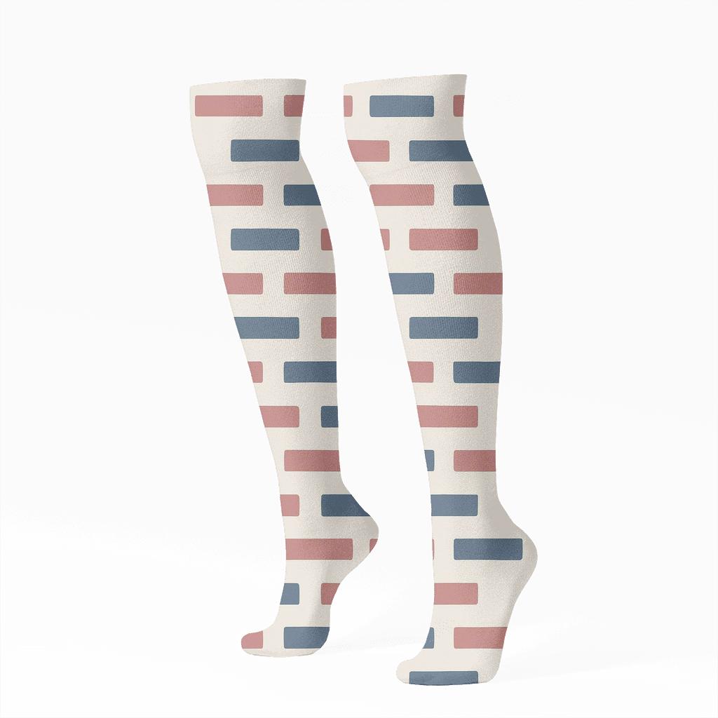 Interval Bar Repeat soft everyday knee-high socks
