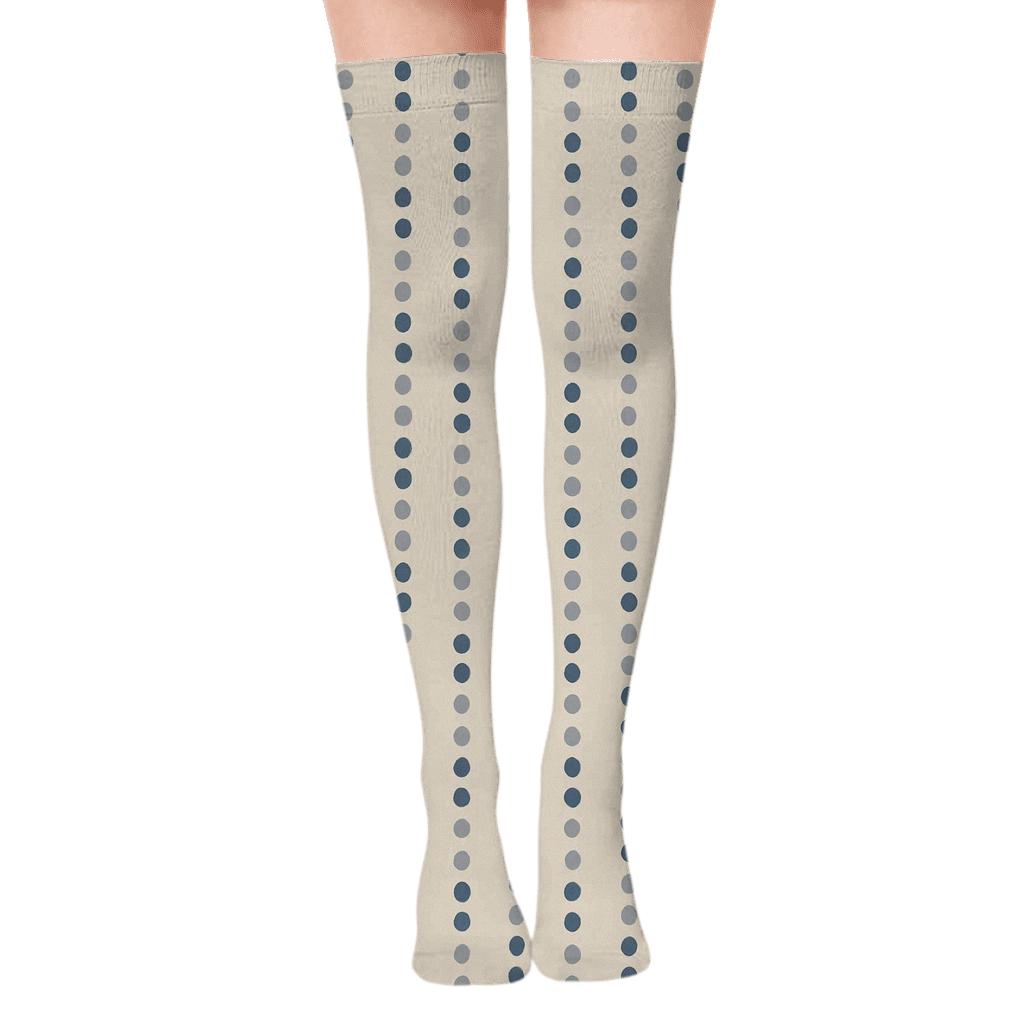 Offset Dot Ladder personalized over-the-knee socks