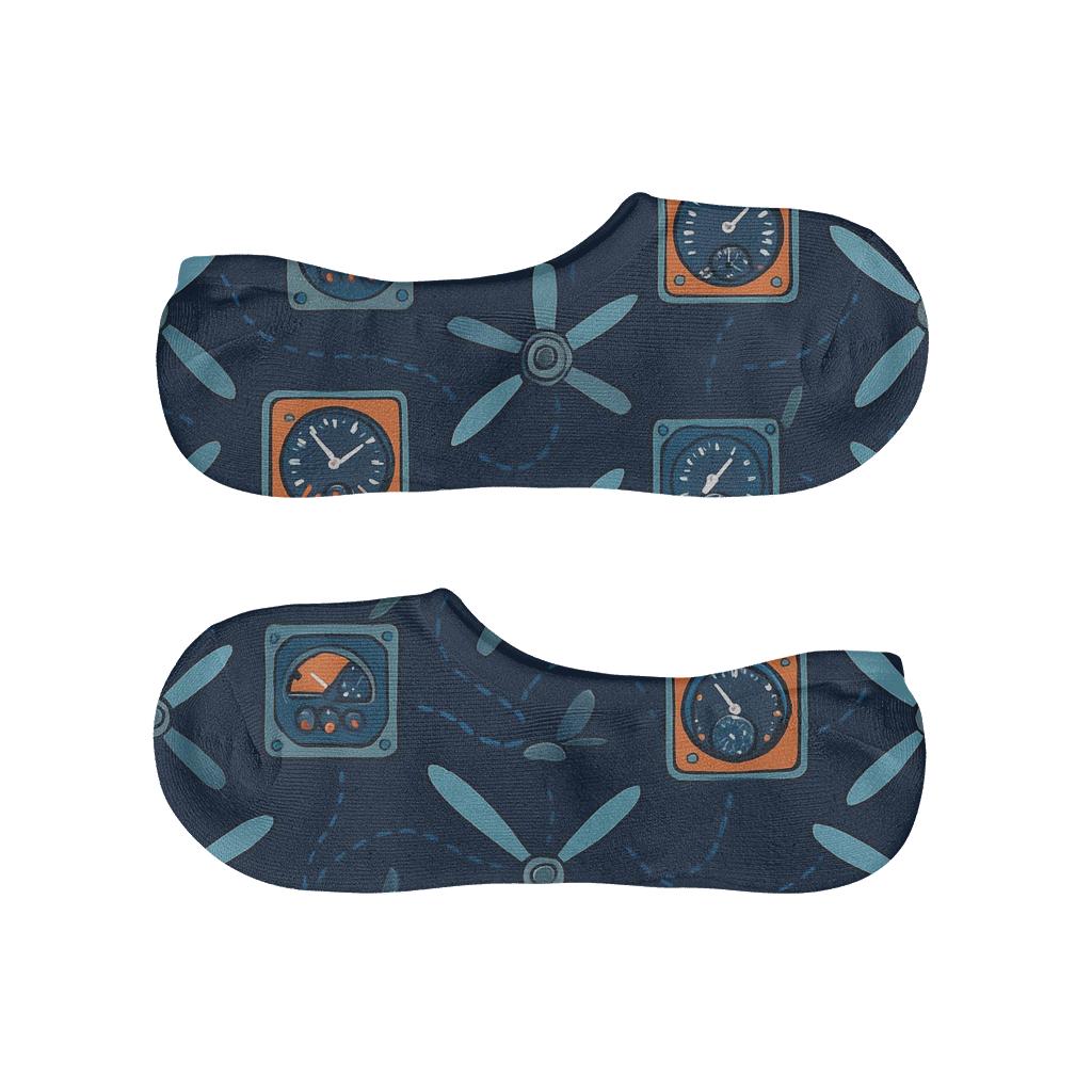 Pilot Skywave Propeller Grid soft cotton no-show socks