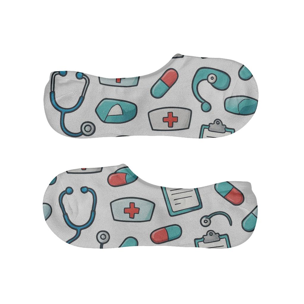 Celestial Grid Of Nurse Instruments trendy no-show sock styles