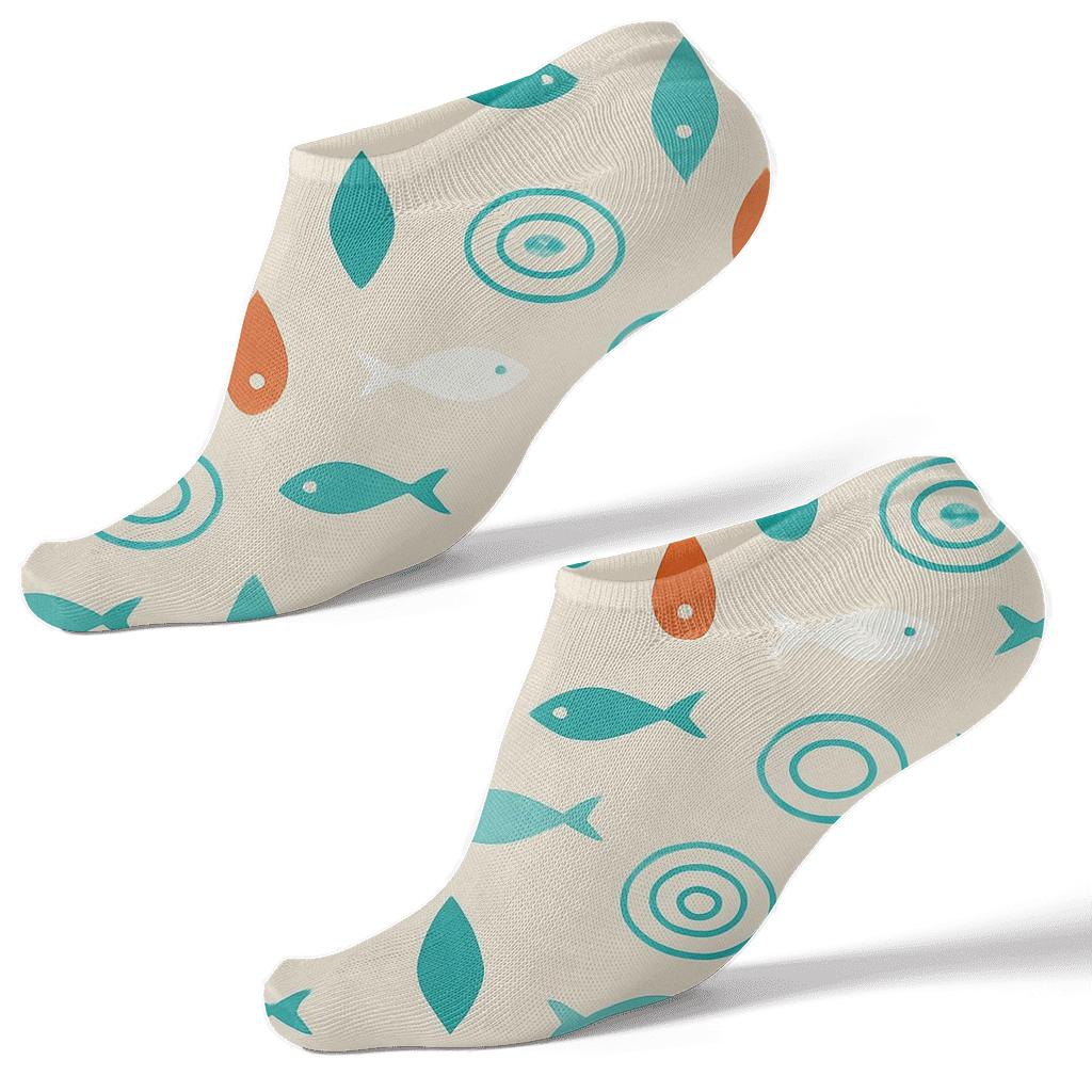 Fisher-Wave Lure Constellation designer print ankle socks