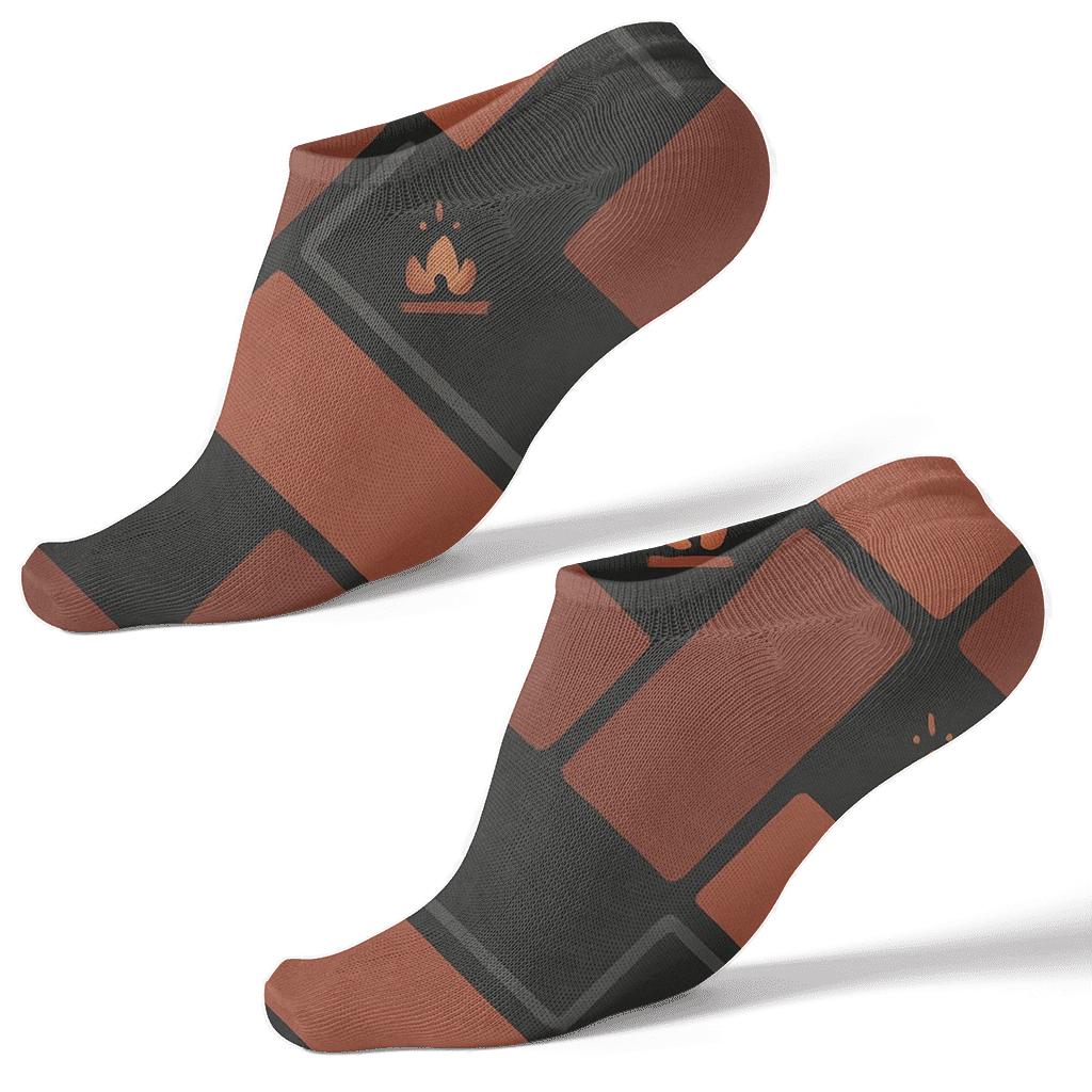 Chimney Brick Mosaic Lattice Heart stylish athletic ankle socks