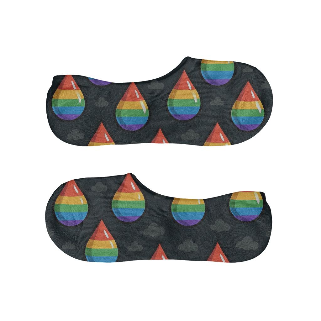 Prismatic Raindrop Lattice On Midnight Sky trendy no-show sock styles